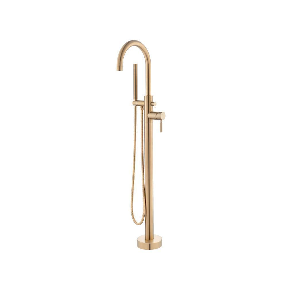 Flusso 100.1170 Freestanding Floor Mount Bathtub/Tub Filler With Hand Shower