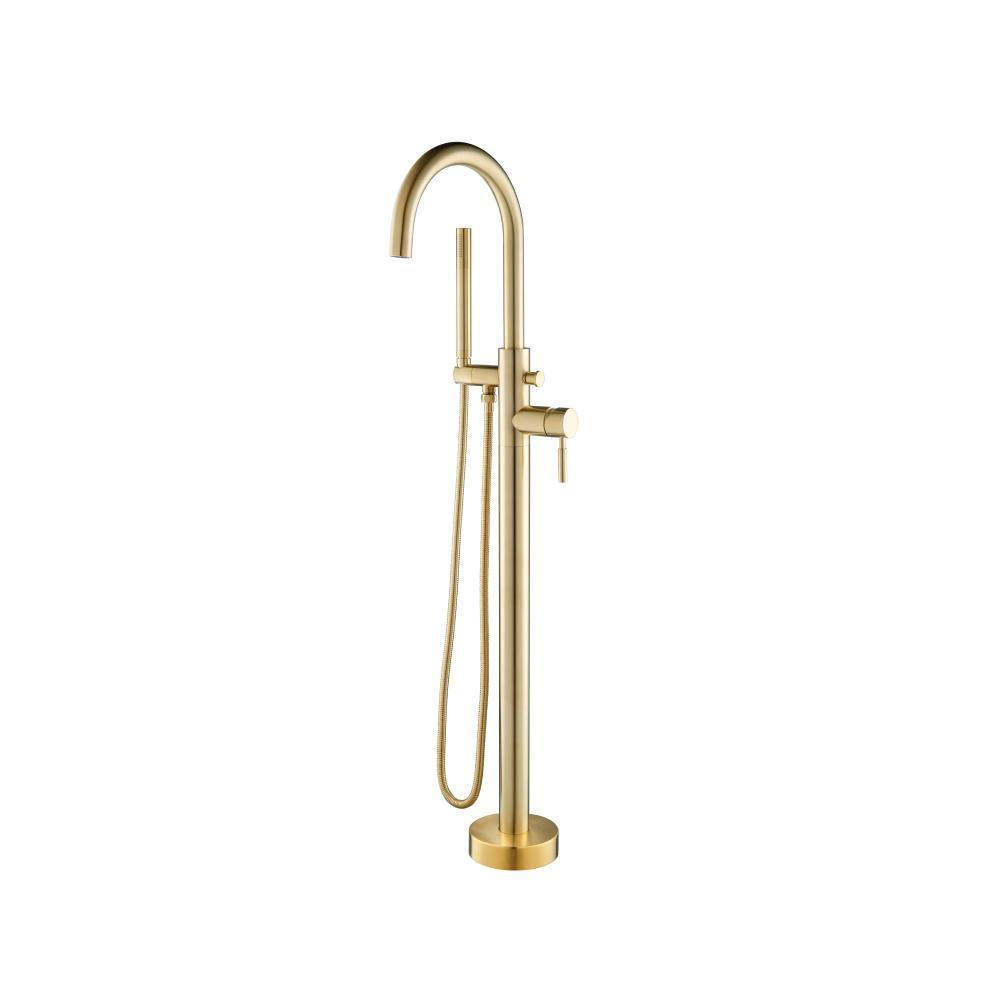 Flusso 100.1170 Freestanding Floor Mount Bathtub/Tub Filler With Hand Shower