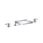 Flusso 100.2410CF 3 Hole Deck Mount Cascade/Sheet Flow Roman Tub Faucet