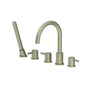 Flusso 100.2420 Five Hole Deck Mounted Roman Tub Faucet With Hand Shower