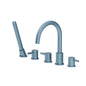 Flusso 100.2420 Five Hole Deck Mounted Roman Tub Faucet With Hand Shower