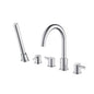 Flusso 100.2420 Five Hole Deck Mounted Roman Tub Faucet With Hand Shower