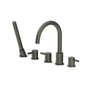 Flusso 100.2420 Five Hole Deck Mounted Roman Tub Faucet With Hand Shower