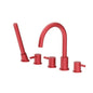 Flusso 100.2420 Five Hole Deck Mounted Roman Tub Faucet With Hand Shower