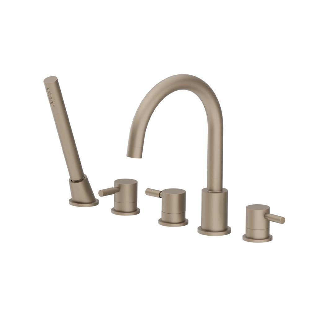 Flusso 100.2420 Five Hole Deck Mounted Roman Tub Faucet With Hand Shower
