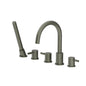 Flusso 100.2420 Five Hole Deck Mounted Roman Tub Faucet With Hand Shower