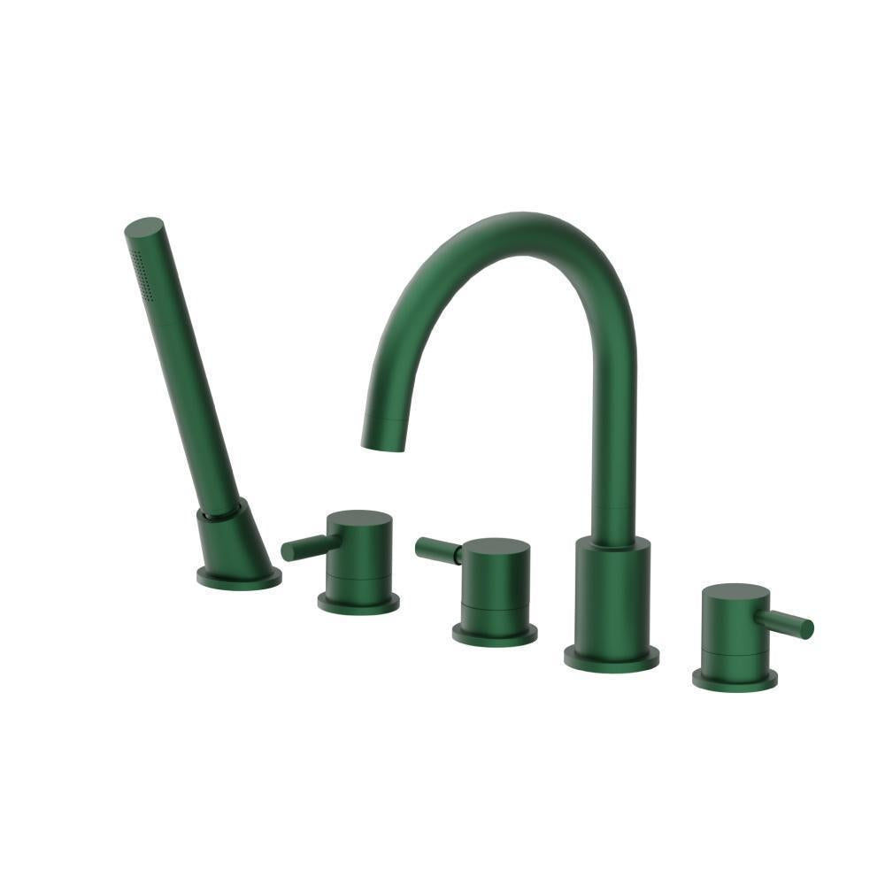 Flusso 100.2420 Five Hole Deck Mounted Roman Tub Faucet With Hand Shower