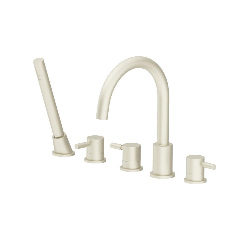 Flusso 100.2420 Five Hole Deck Mounted Roman Tub Faucet With Hand Shower