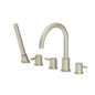 Flusso 100.2420 Five Hole Deck Mounted Roman Tub Faucet With Hand Shower