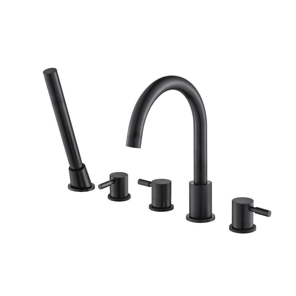 Flusso 100.2420 Five Hole Deck Mounted Roman Tub Faucet With Hand Shower