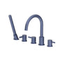 Flusso 100.2420 Five Hole Deck Mounted Roman Tub Faucet With Hand Shower