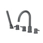 Flusso 100.2420 Five Hole Deck Mounted Roman Tub Faucet With Hand Shower