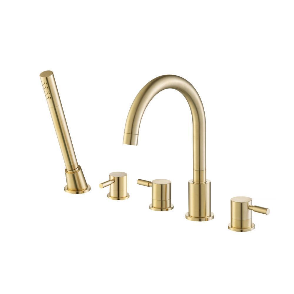Flusso 100.2420 Five Hole Deck Mounted Roman Tub Faucet With Hand Shower