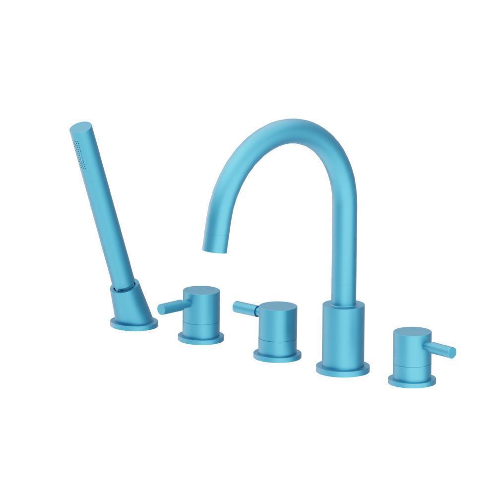 Flusso 100.2420 Five Hole Deck Mounted Roman Tub Faucet With Hand Shower