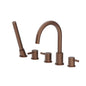 Flusso 100.2420 Five Hole Deck Mounted Roman Tub Faucet With Hand Shower