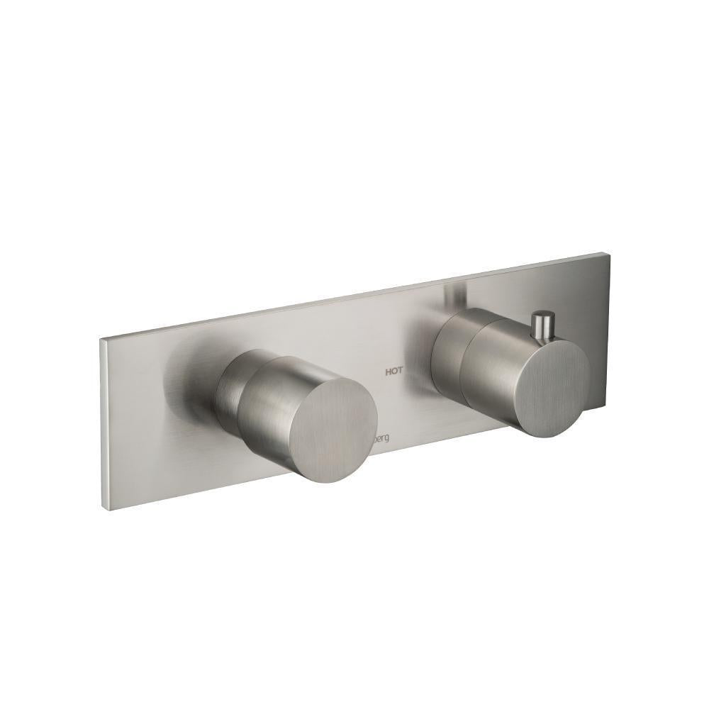 Flusso 100.2717 3/4" Horizontal Thermostatic Shower Valve & Trim - 2 Output