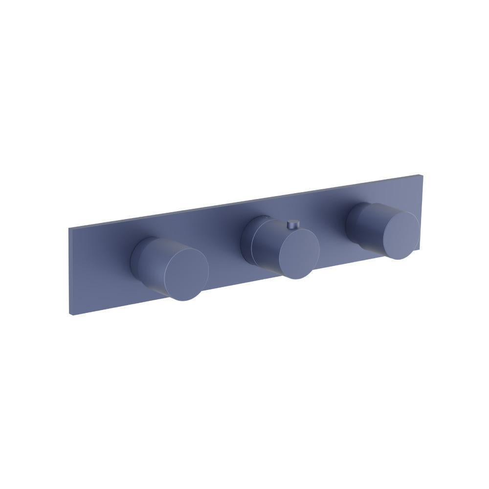 Flusso 100.2715 3/4" Horizontal Thermostatic Valve with 2 Volume Controls & Trim