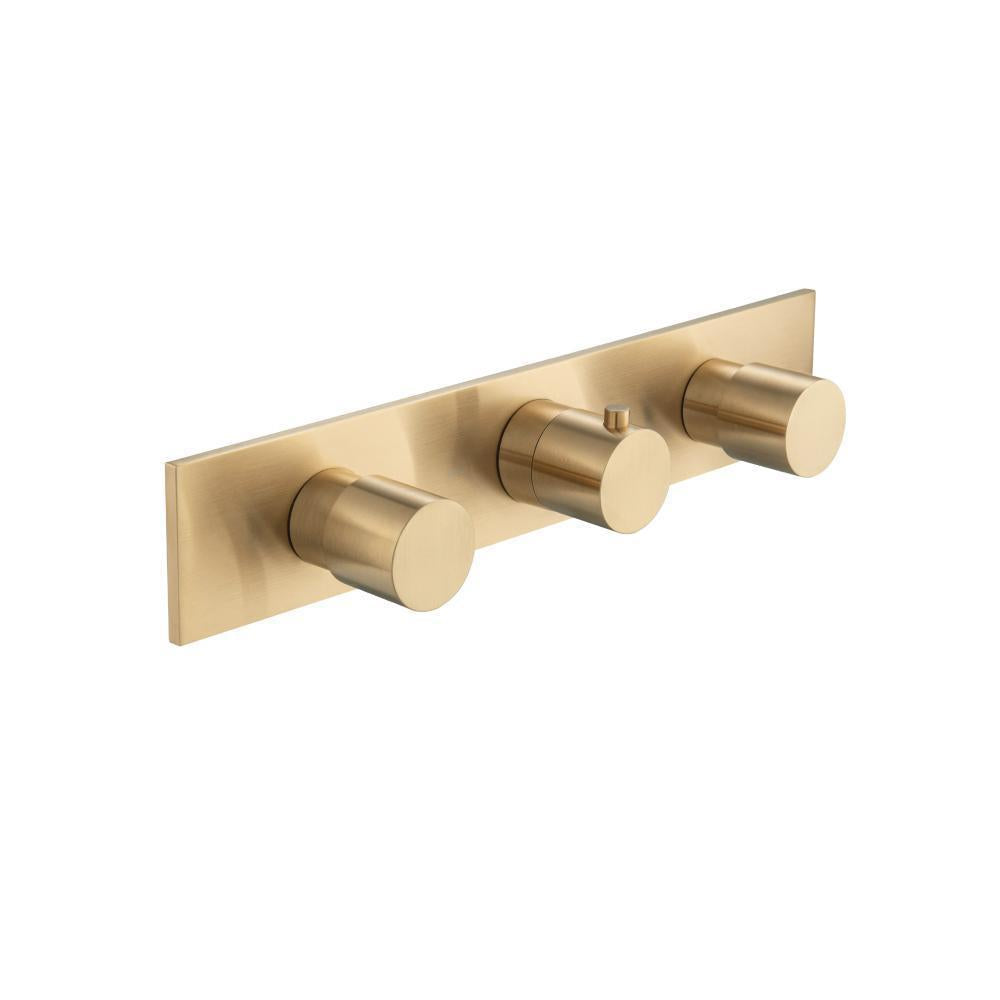 Flusso 100.2715T Trim For Horizontal Thermostatic Valve with 2 Volume Controls
