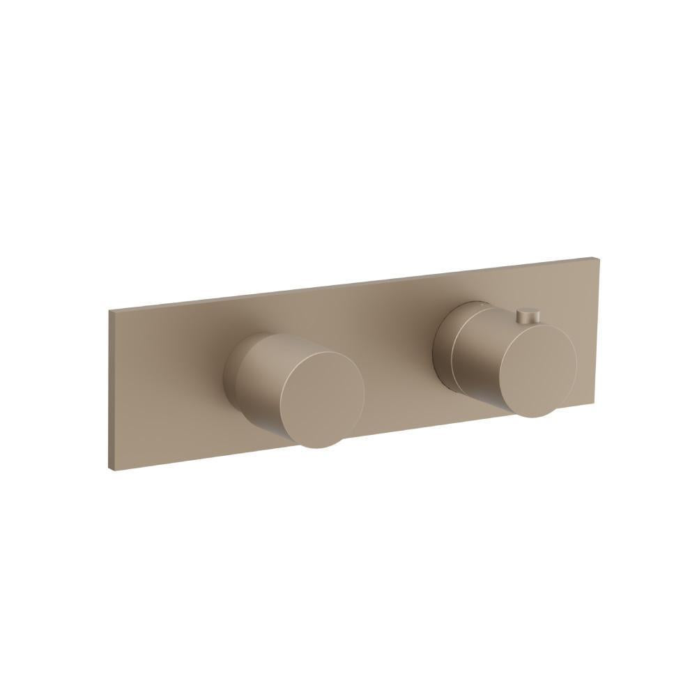 Flusso 100.2717 3/4" Horizontal Thermostatic Shower Valve & Trim - 2 Output