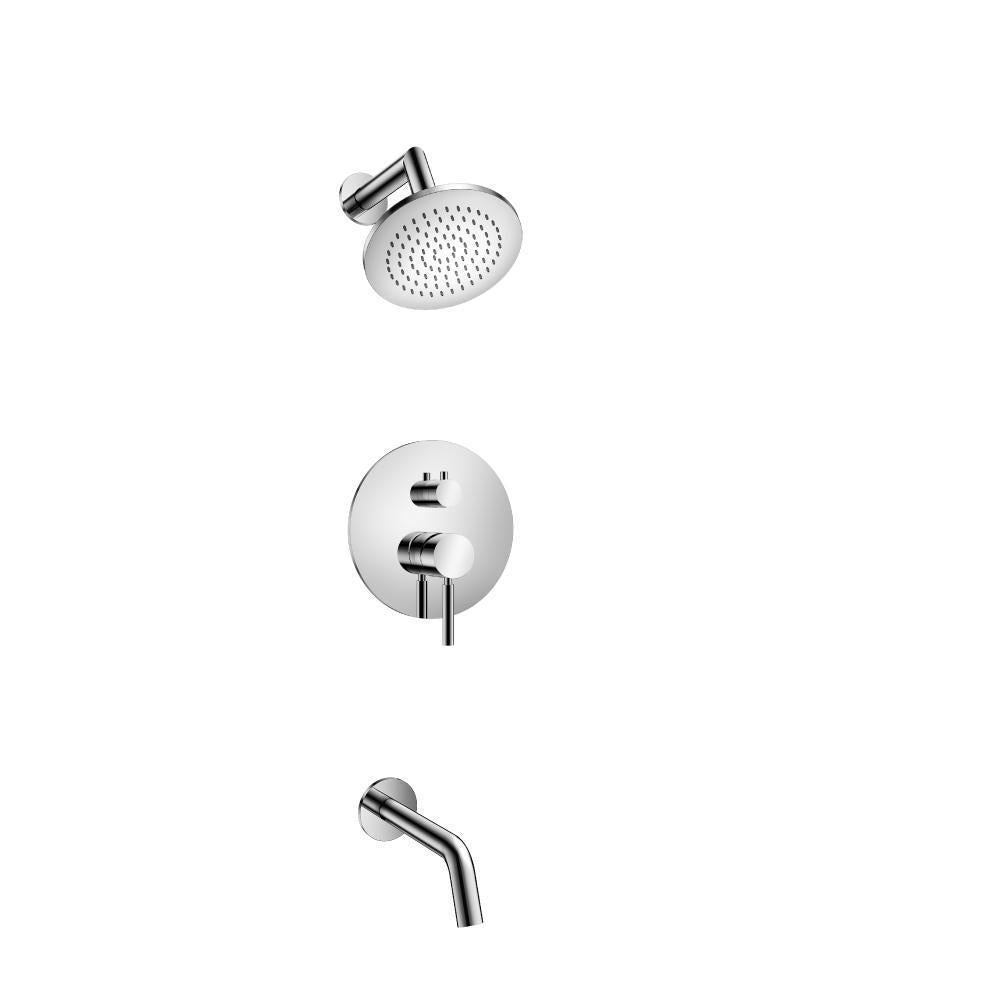 Flusso 100.3210 Two Output Shower Set With Shower Head And Tub Spout