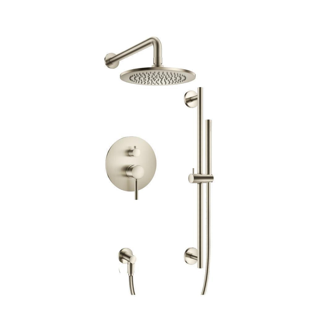 Flusso 100.3360 Two Output Shower Set With Shower Head, Hand Held And Slide Bar