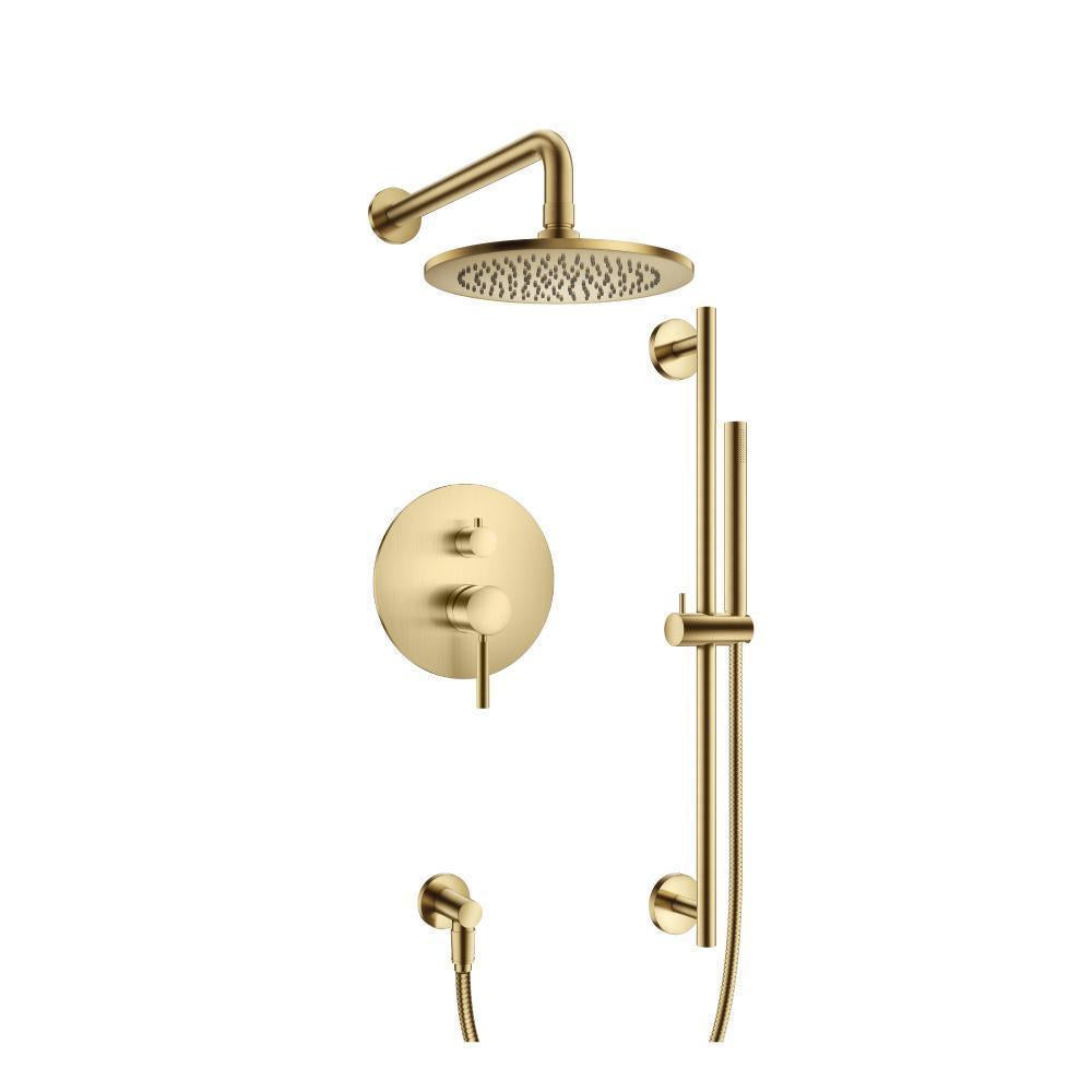 Flusso 100.3360 Two Output Shower Set With Shower Head, Hand Held And Slide Bar