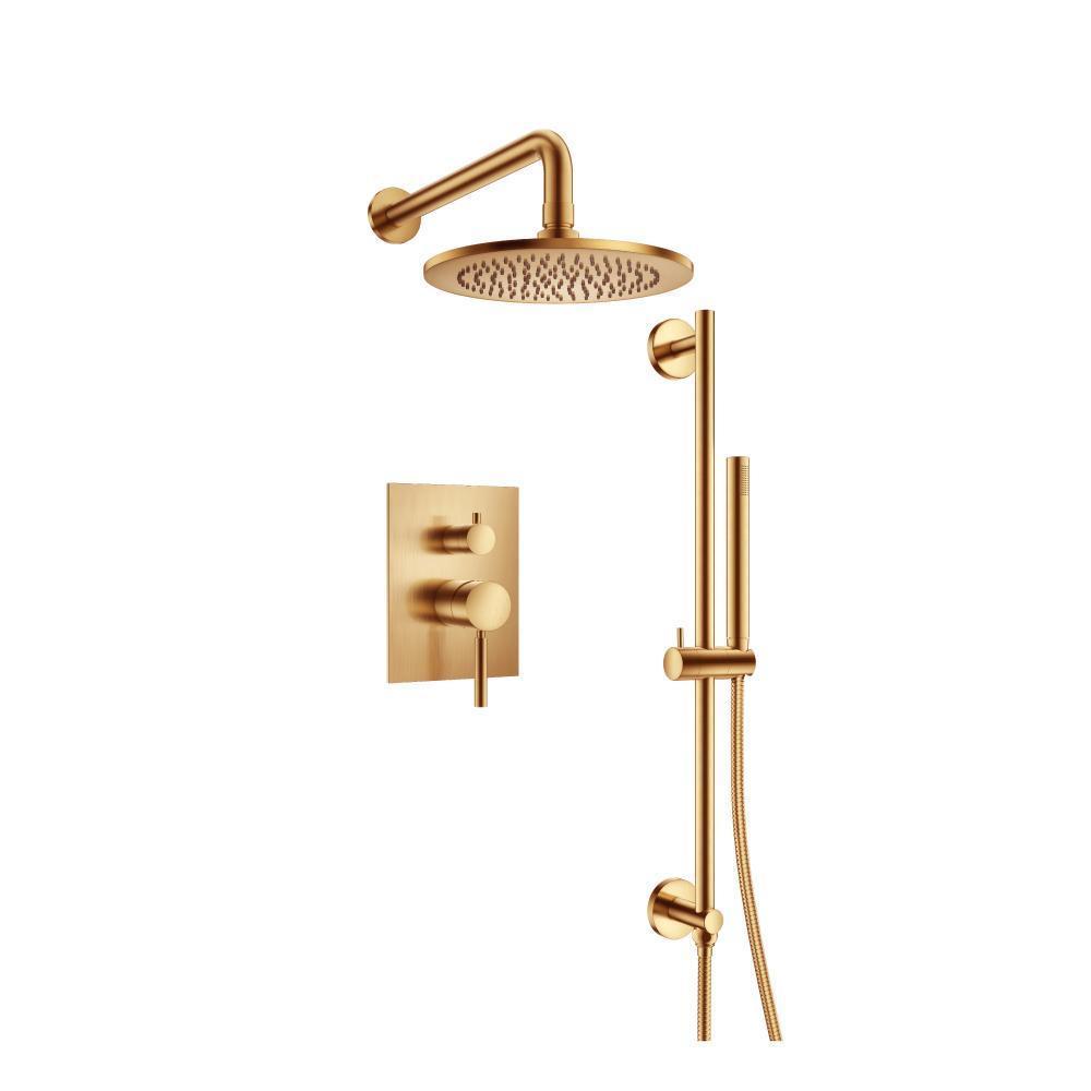 Flusso 100.3450 Two Output Shower Set With Shower Head, Hand Held And Slide Bar