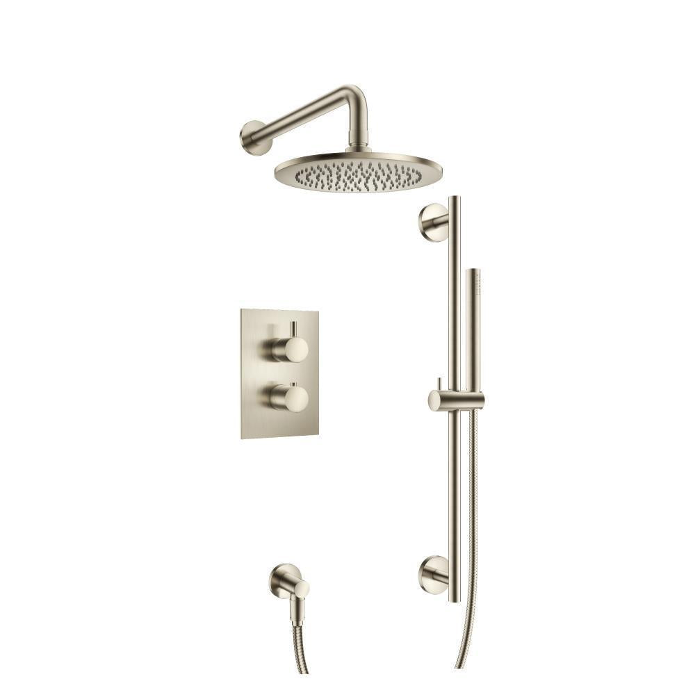 Flusso 100.7100 Two Output Shower Set With Shower Head, Hand Held And Slide Bar
