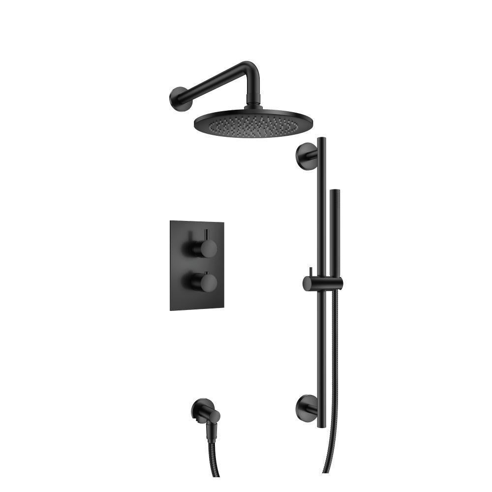 Flusso 100.7100 Two Output Shower Set With Shower Head, Hand Held And Slide Bar