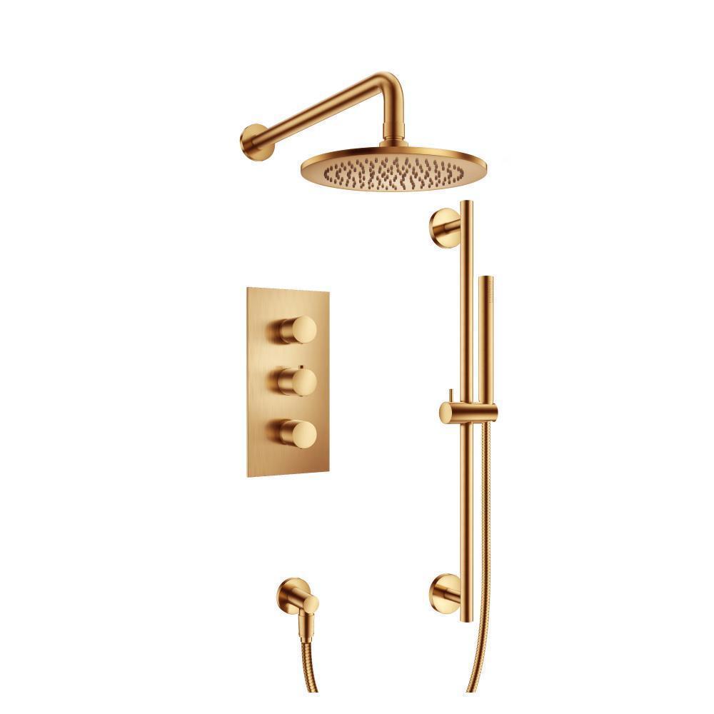 Flusso 100.7200 Two Output Shower Set With Shower Head, Hand Held And Slide Bar