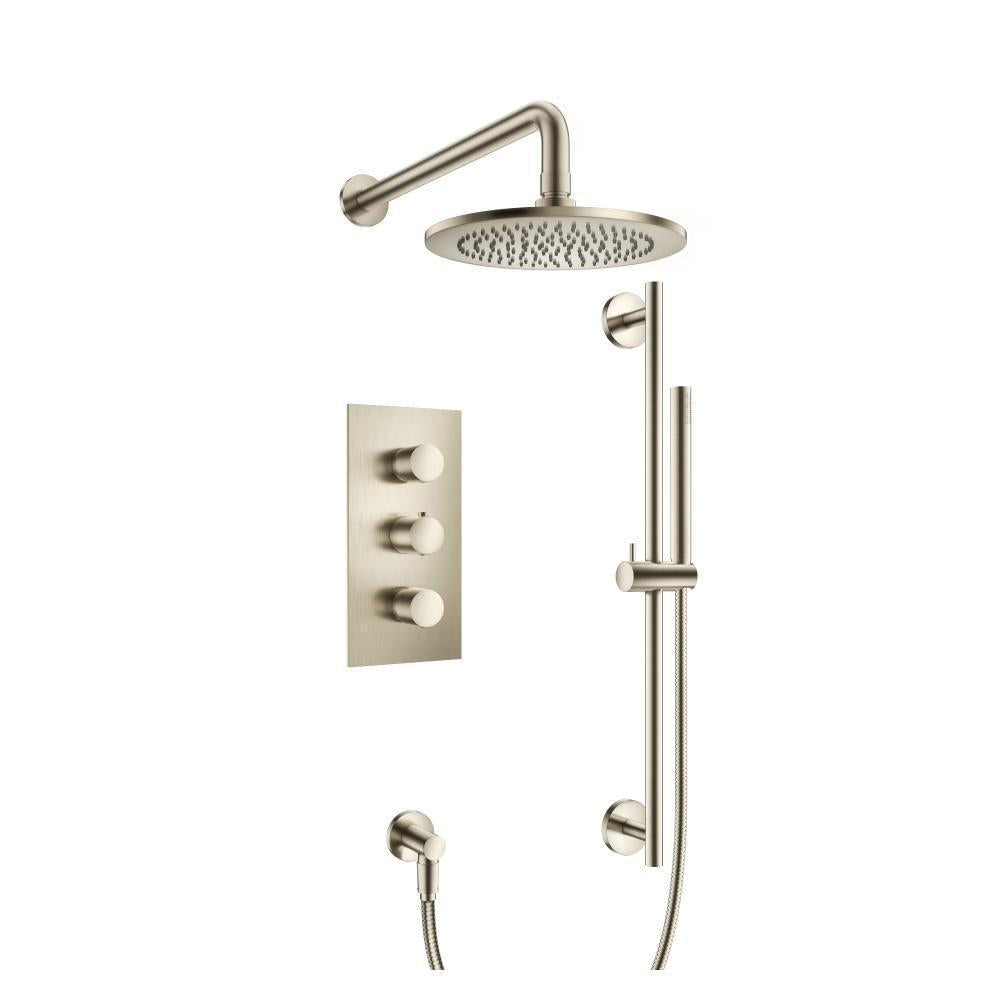 Flusso 100.7200 Two Output Shower Set With Shower Head, Hand Held And Slide Bar