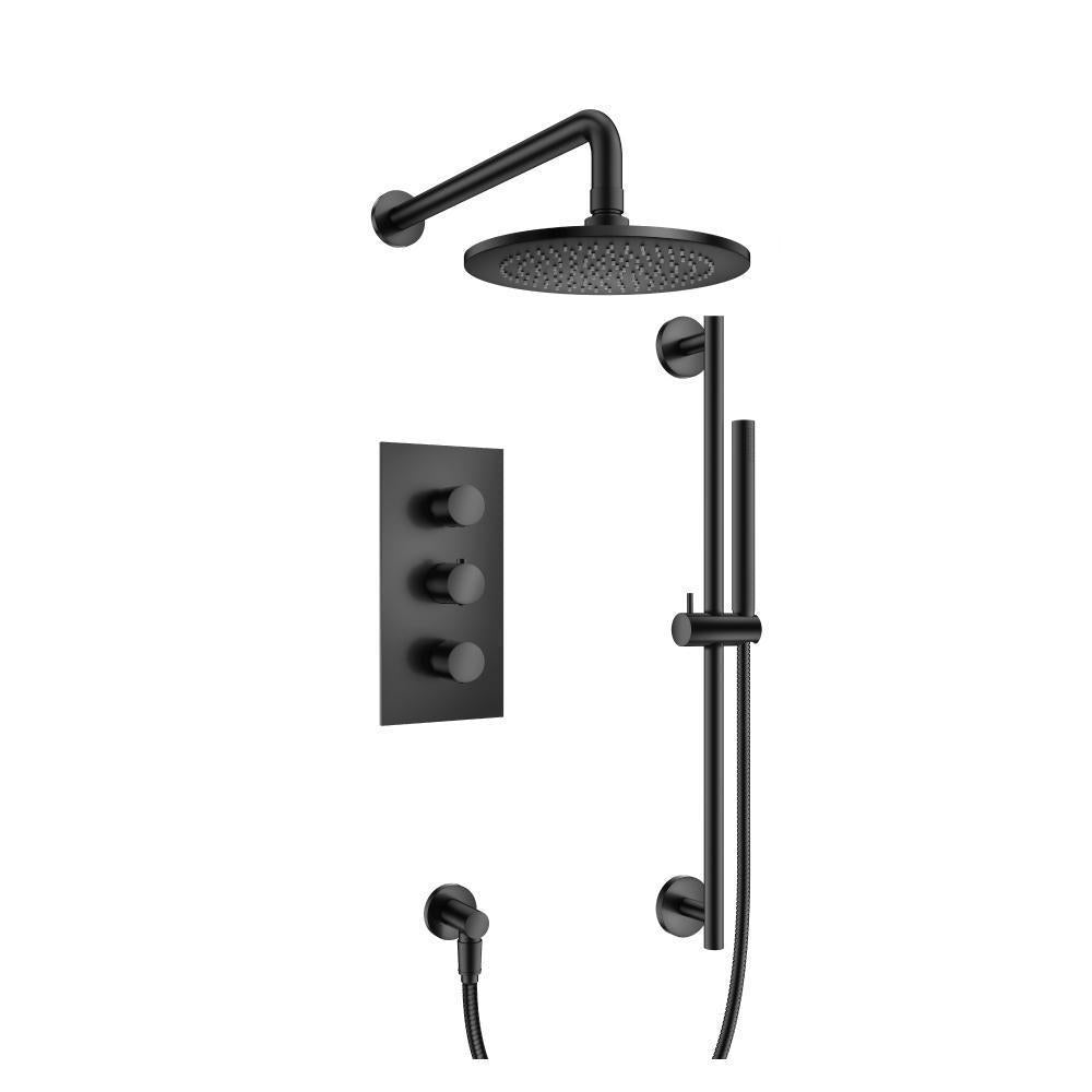 Flusso 100.7200 Two Output Shower Set With Shower Head, Hand Held And Slide Bar