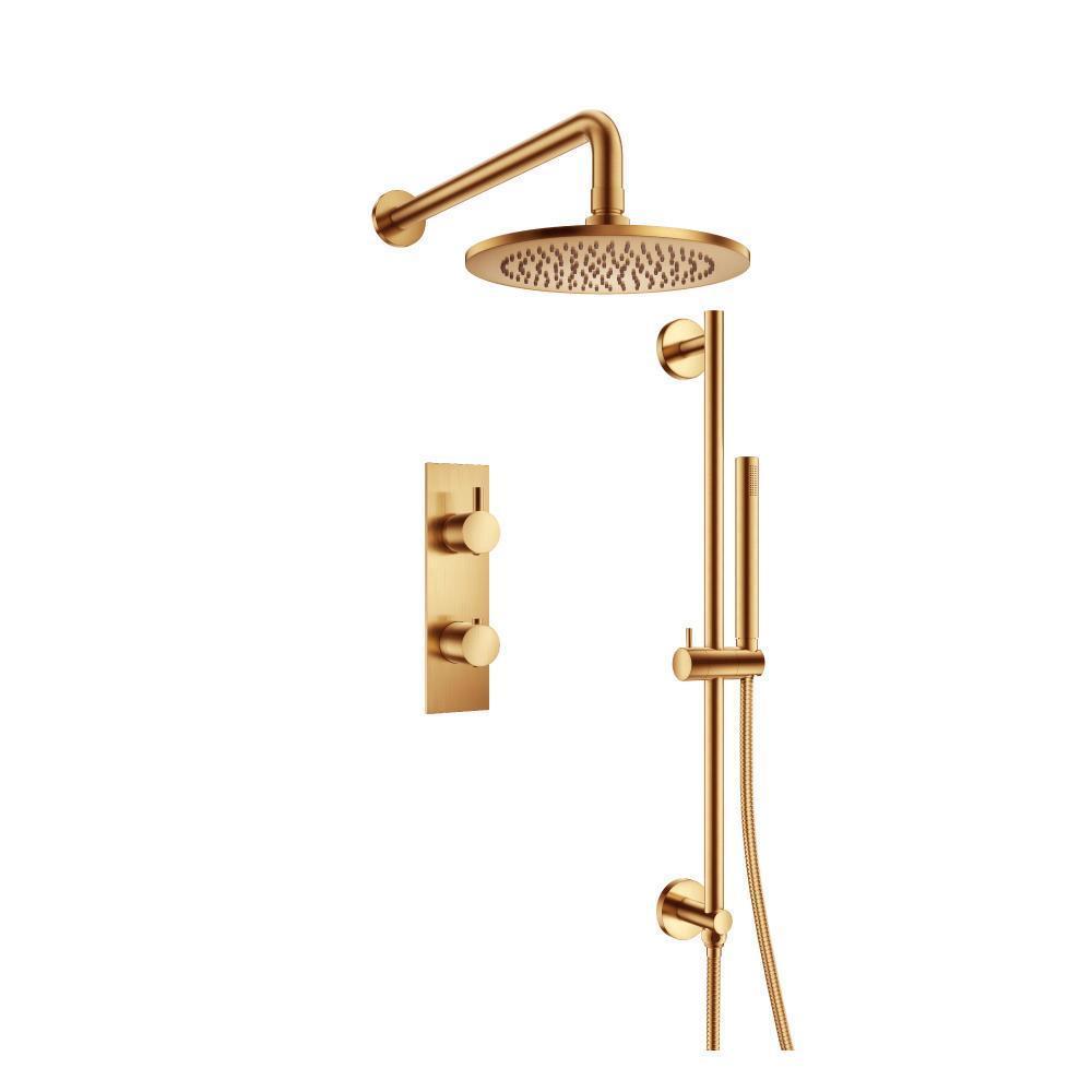 Flusso 100.7350 Two Output Shower Set With Shower Head, Hand Held And Slide Bar