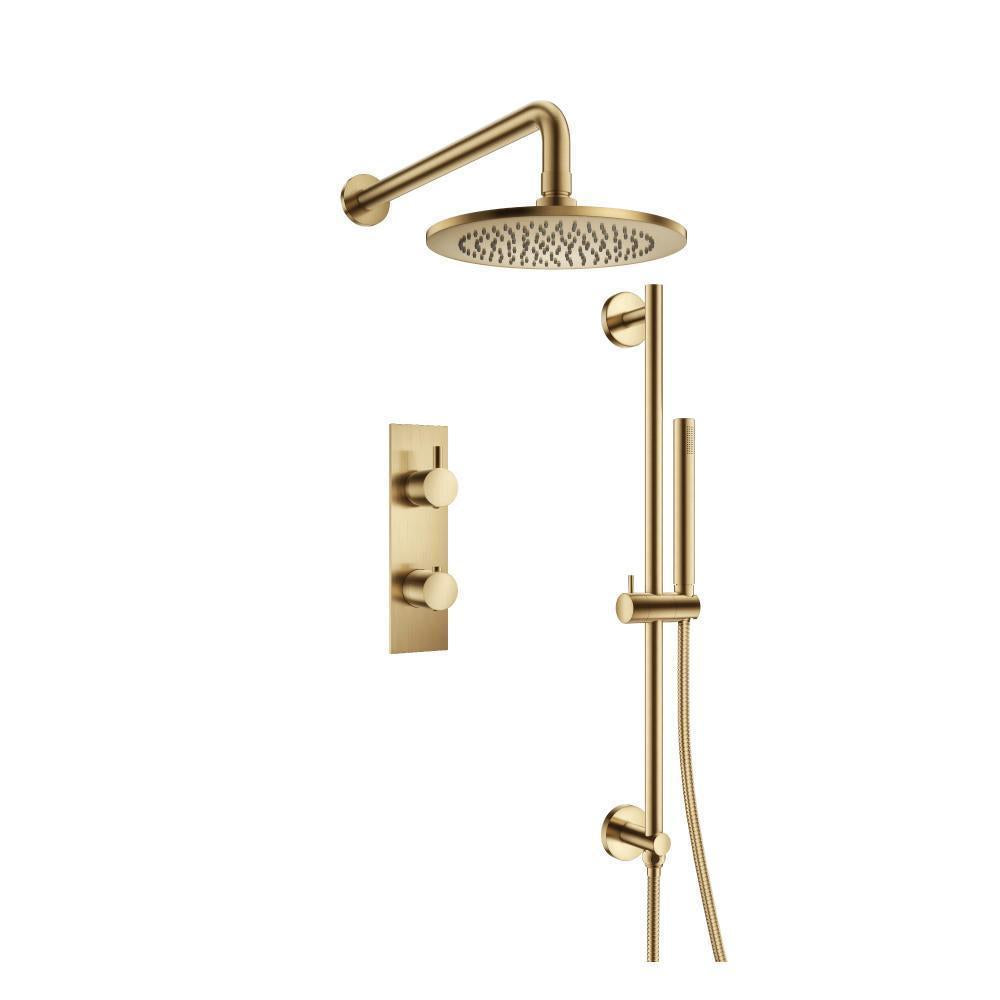 Flusso 100.7350 Two Output Shower Set With Shower Head, Hand Held And Slide Bar