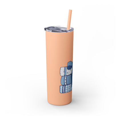 Customizable: Girly Book Club Skinny Tumbler with Straw, 20oz | Perfect for Events, Gifts, Coffee, and Summer Drinks