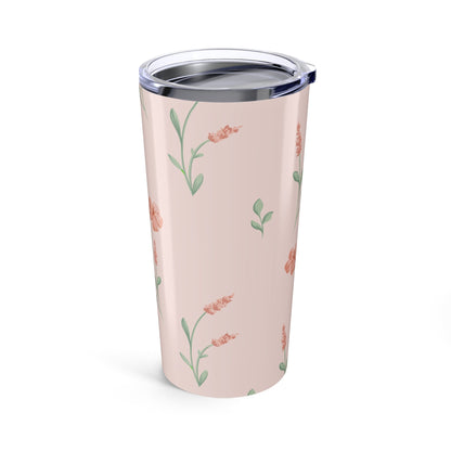 Customizable: Floral Tumbler 20oz, Coffee Travel Mug, Gift for Garden Lovers, Insulated Drinkware, Birthday Present, Spring Vibes