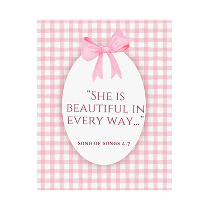 Inspirational Wall Art Poster, Motivational Decor, Gift for Her, Perfect Dorm Decor, Christian Home Decoration