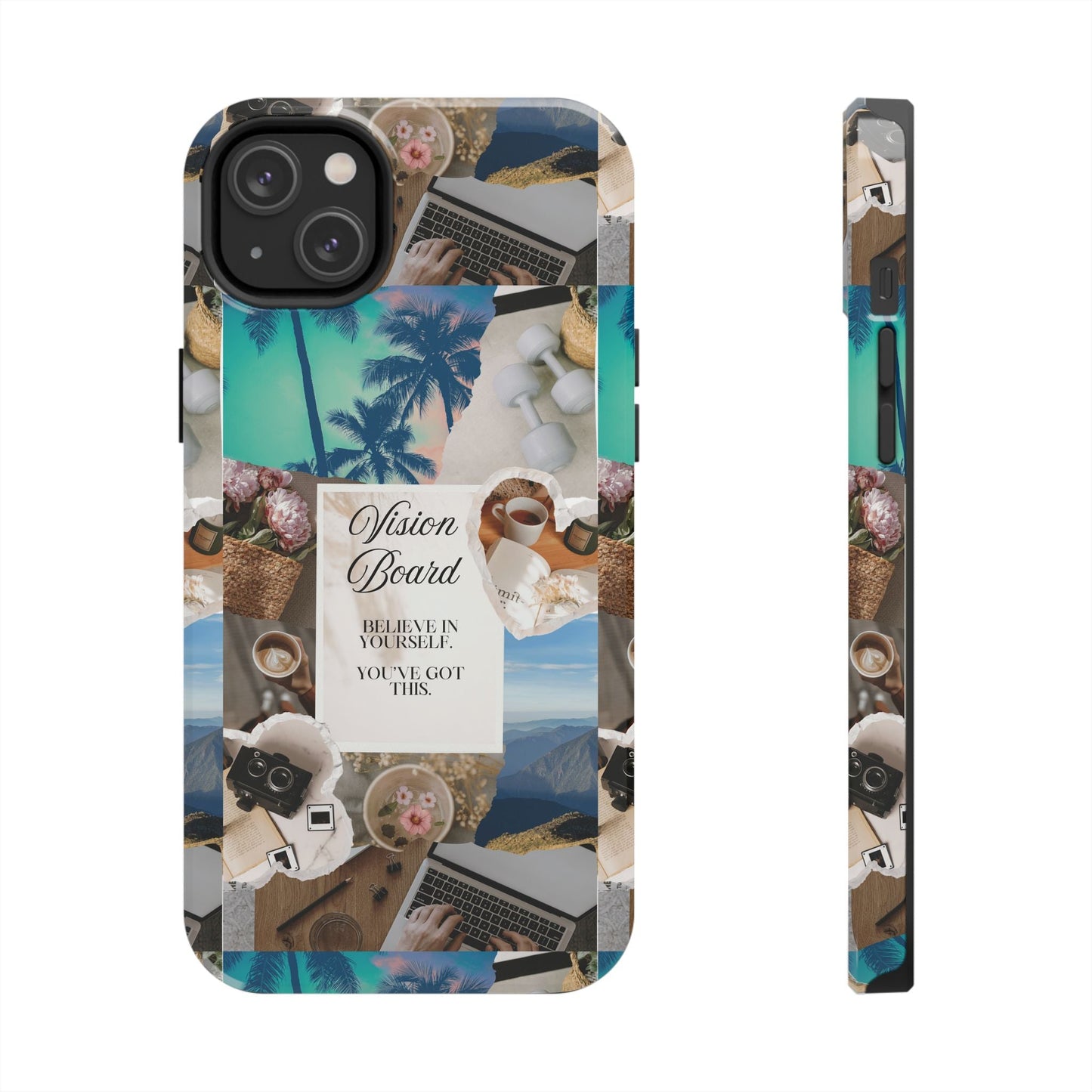Inspiring Vision Board Phone Case, Motivational Tough Case, Adventurous Gift for Her, Self-Care, Dream Big, Unique Phone Accessory