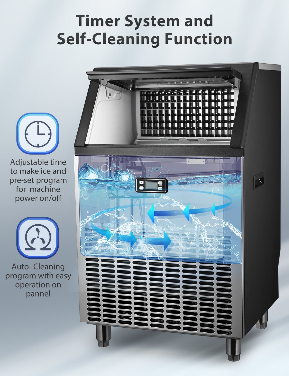 100LBS/200LBS/265LBS  Freestanding Commercial Ice Maker Z5845A