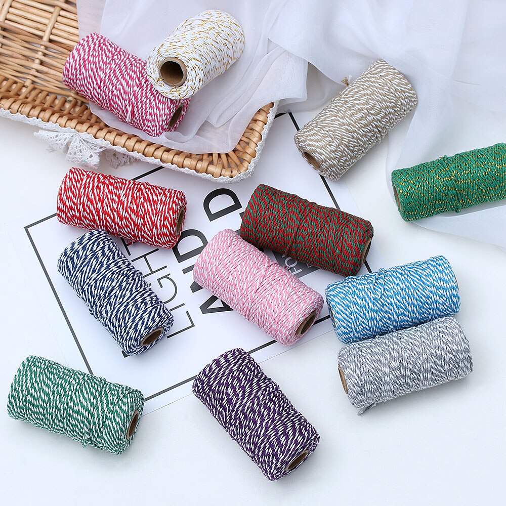 100m/roll DIY Colorful 2ply Bakers Twine String