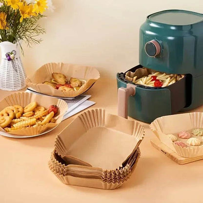 Air Fryer Paper Accessories Airfryer Baking Paper Disposable Liners, Non stick Parchment Aerogrill Paper for Convection Oven