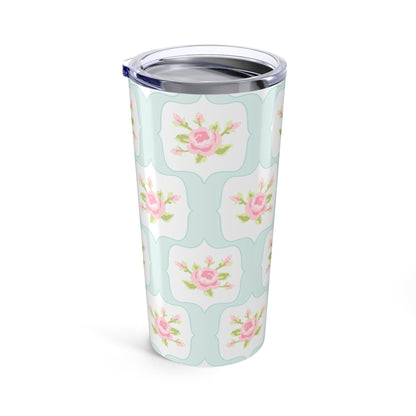 Customizable: Floral Tumbler, 20oz Insulated Travel Mug, Perfect Gift for Flower Lovers, Coffee, Tea, Drinkware for Home, Mother's Day, Spring Decor