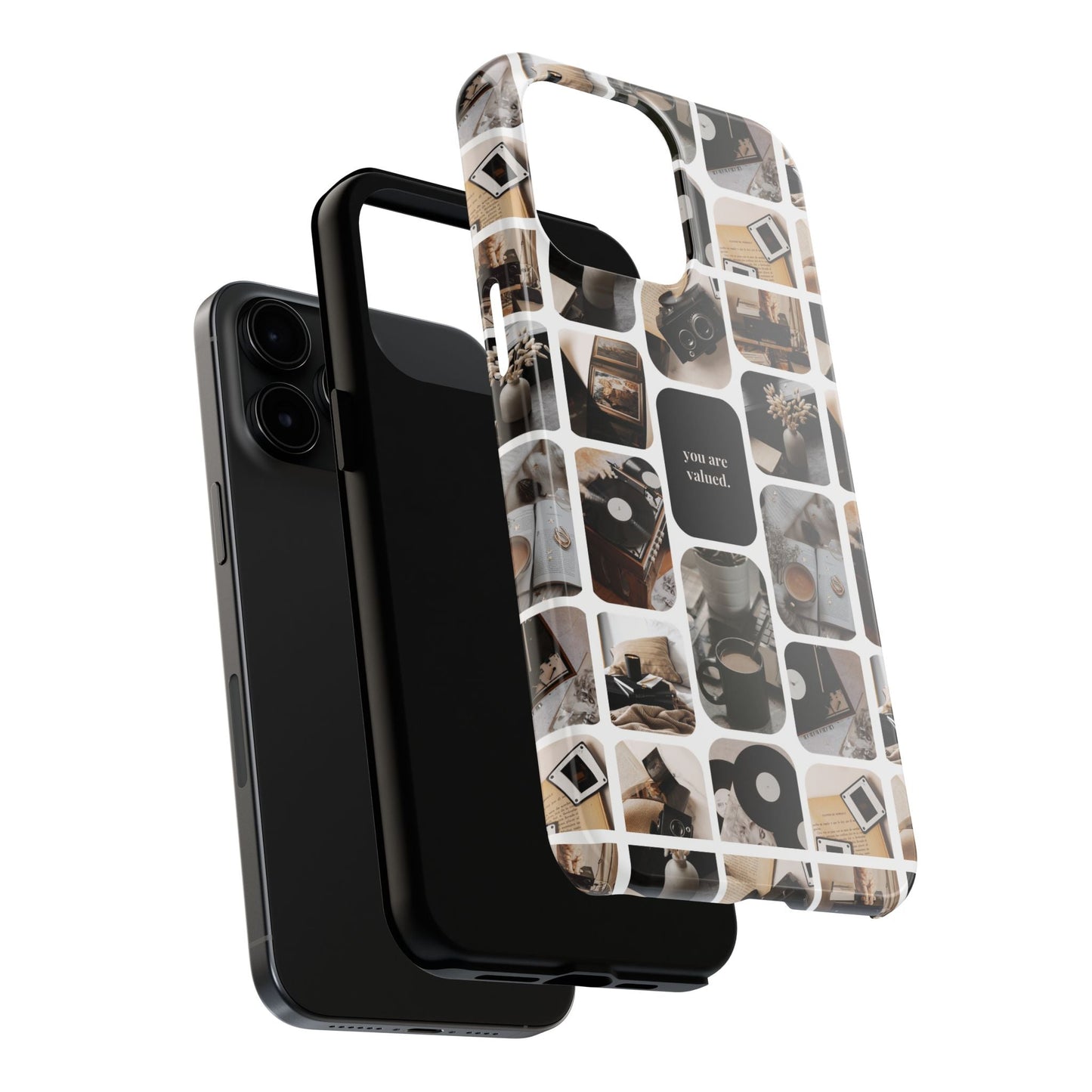 Retro Collage Phone Case - You Are Valued, Durable Protection for Your Device, Thoughtful Gift for Friends & Family, Perfect for Any [...]