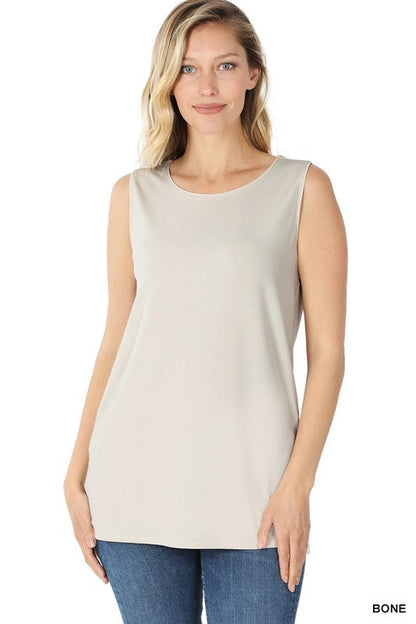 ZENANA ITY Sleeveless Side Slit Top