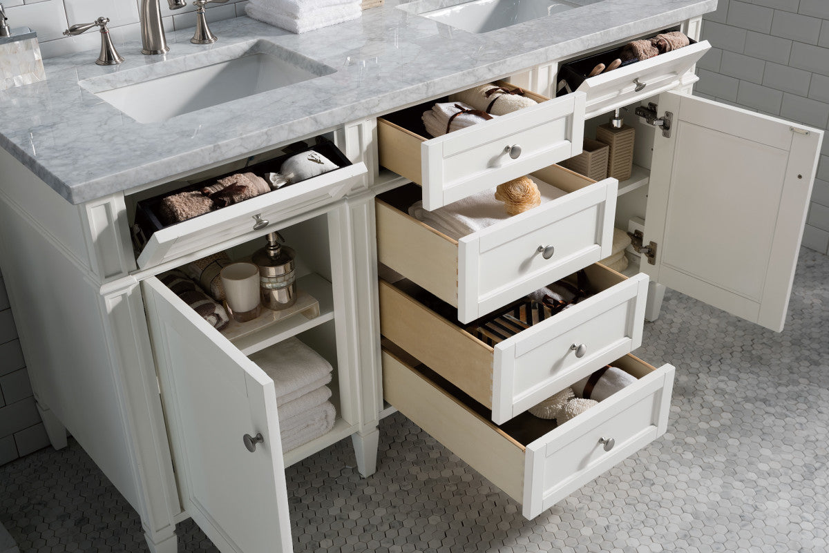 Brittany 60" Double Vanity in Bright White