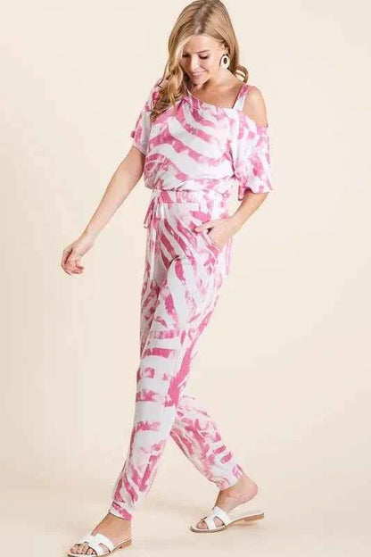 BiBi Zebra Print French Terry Stylish Top and Pants Combo