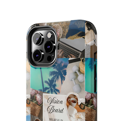 Inspiring Vision Board Phone Case, Motivational Tough Case, Adventurous Gift for Her, Self-Care, Dream Big, Unique Phone Accessory