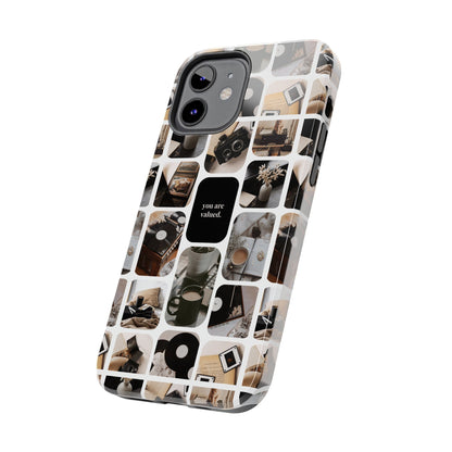 Retro Collage Phone Case - You Are Valued, Durable Protection for Your Device, Thoughtful Gift for Friends & Family, Perfect for Any [...]