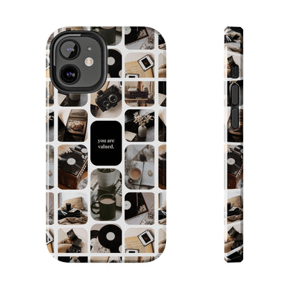 Retro Collage Phone Case - You Are Valued, Durable Protection for Your Device, Thoughtful Gift for Friends & Family, Perfect for Any [...]