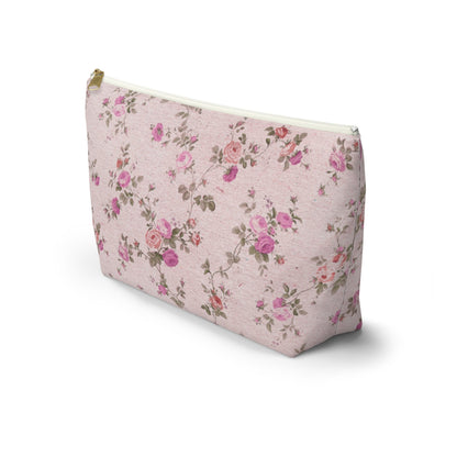 Customizable: Floral Accessory Pouch, Makeup Bag, Travel Organizer, Gift for Her, Pink Floral Bag, Cosmetic Case, Everyday Essentials